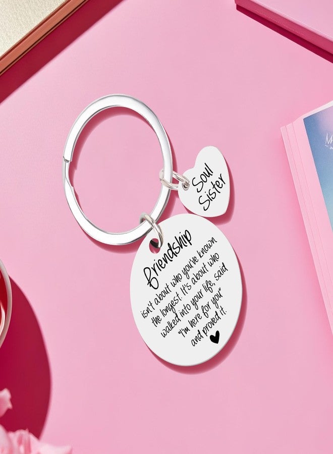 Teeglow Best Friend Birthday Sister Bestie Gifts for Women Friendship Keychain, Best Friend Friendship BFF Bestie Soul Sister Birthday Graduation Christmas Gifts for Her - Image 4